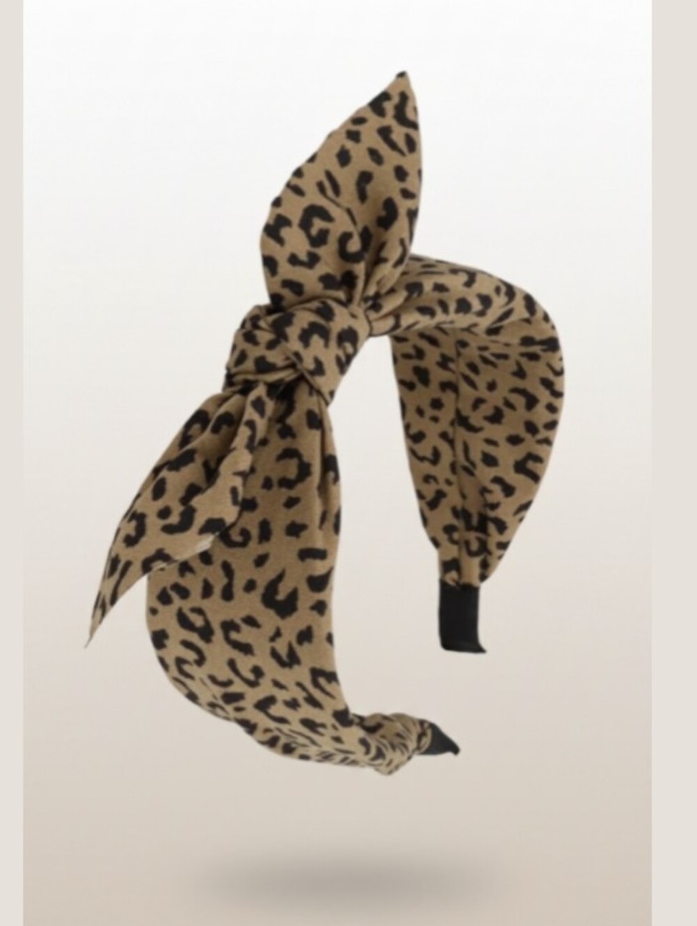 Leopard Print Knot Headband - Brown - Picture 4 of 7